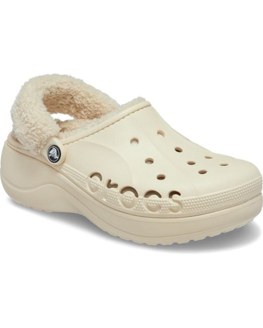CROCSTM Black Baya Platform Fuzz Strap Lined