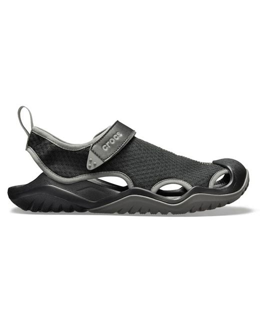 CROCSTM Black Swiftwater Mesh Deck for men
