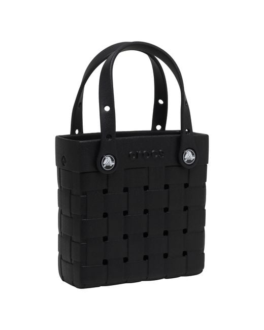 CROCSTM Black Small Basket Woven Tote