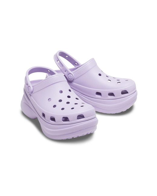 platform crocs lavender