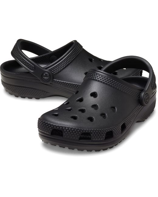 CROCSTM Black Classic Hearts Cut Out Clog