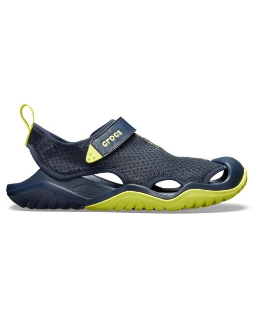 Crocs™ Navy / Citrus Men's Swiftwater Mesh Deck Sandal in Blue for Men |  Lyst