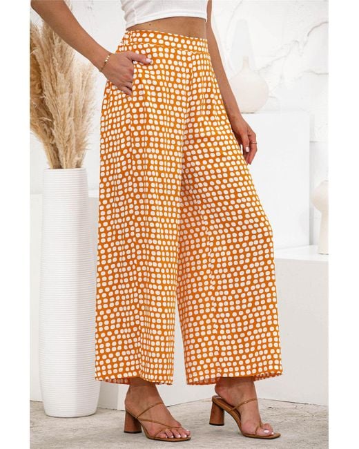 yellow polka dot pants