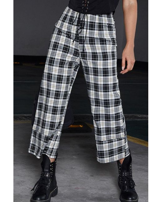 High Waist Cropped Wide Leg Pants 