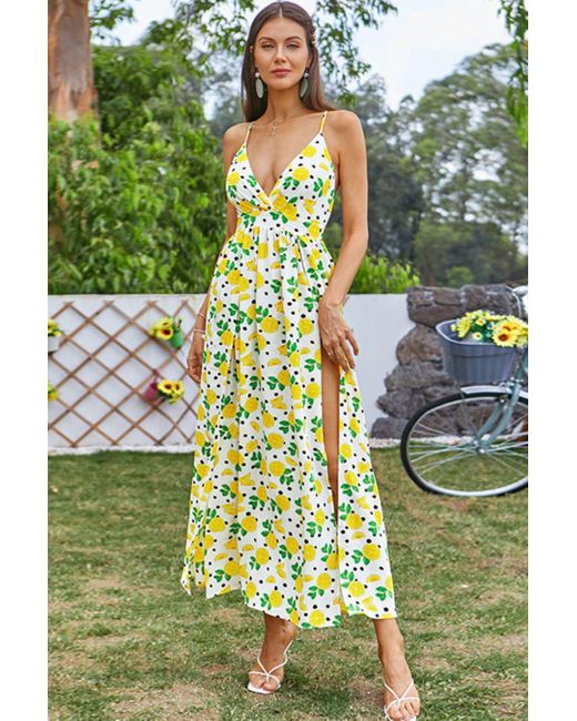 Spaghetti Strap Split Maxi Dress 