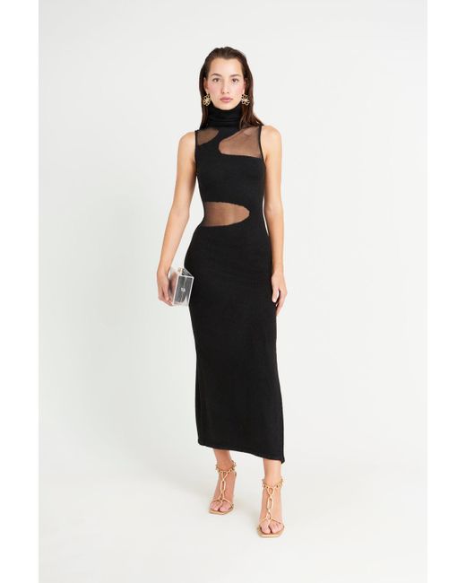 Cult Gaia Wool Brooke Knit Dress in Black Lyst