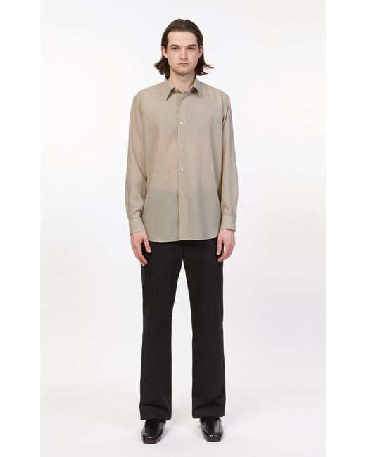 AURALEE SHEER WOOL SILK SHIRTS ウール シルク