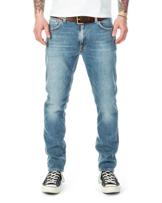 Nudie Jeans Cotton Lean Dean Mid Stone 