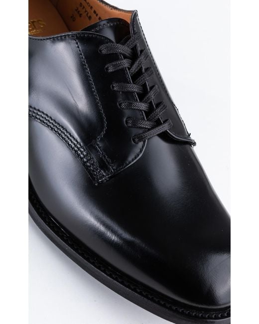Sanders Leather Military Plain Toe Derby Shoes in Black for Men 