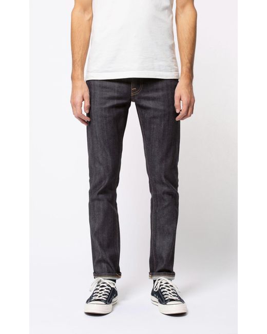 Nudie Jeans Denim Grim Tim Dry Deep Selvage in Blue for Men | Lyst