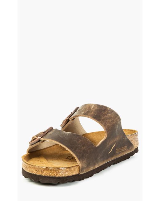 birkenstock arizona men's tobacco brown
