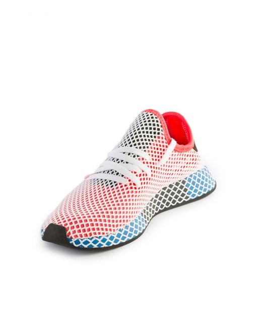 adidas Originals Lace Deerupt Runner Solar Red/bluebird for Men | Lyst  Australia