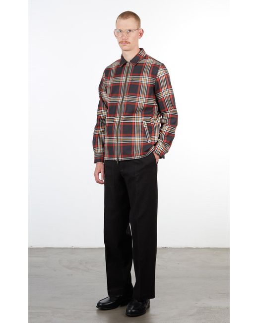 flannel zipper jacket