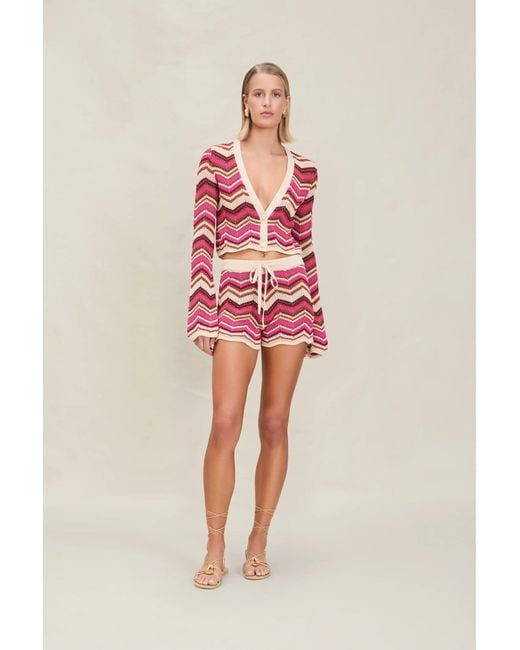 Devon Windsor Red Stella Cardigan