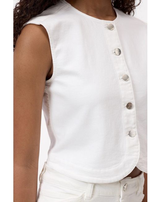 Closed White Denim Vest