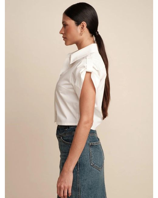 Hevron White Leonora Top