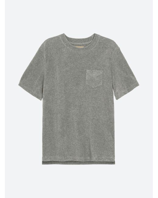Oas Gray Solid Terry Tee for men