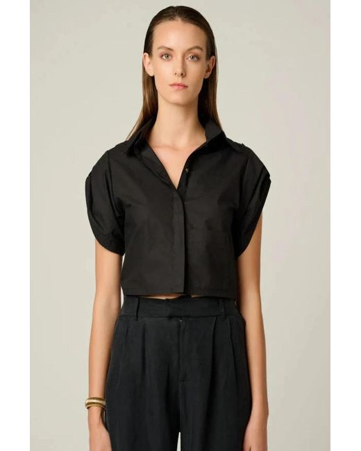 Hevron Black Leonora Top