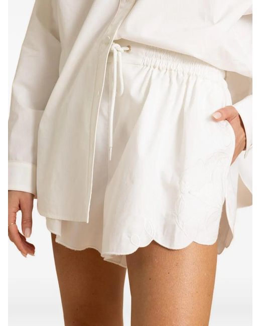 Zimmermann White Daylight Flat Front Short