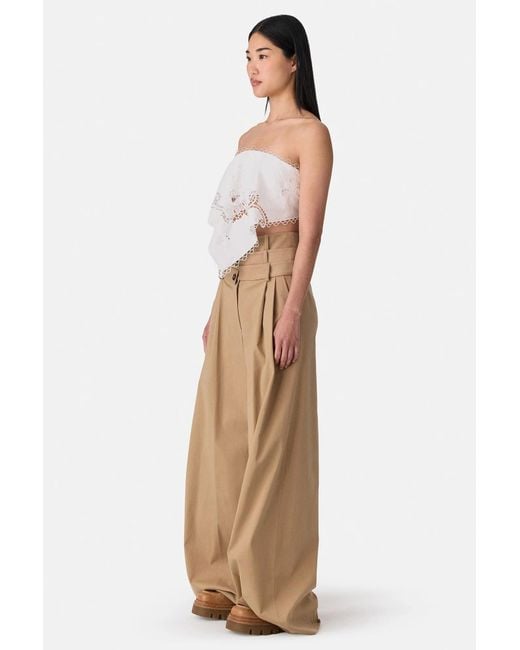 Monse White Scarf Top