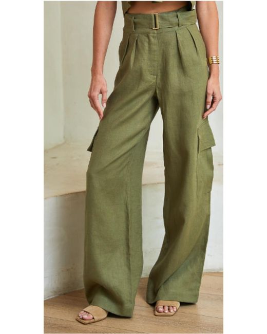 Hevron Green Maggie Pant (Final Sale)