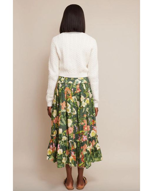 Cara Cara Green Tisbury Skirt Kingston Floral (Final Sale)