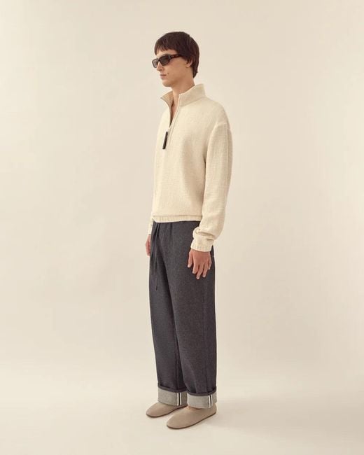 Commas Natural Textured Cotton Pullover