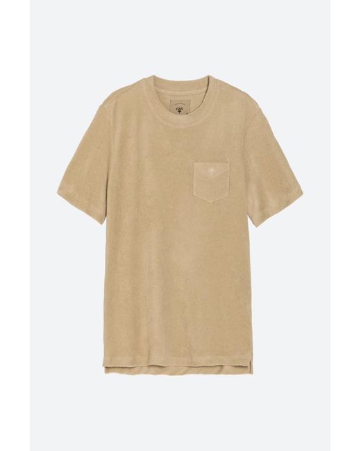 Oas Gray Solid Terry Tee for men