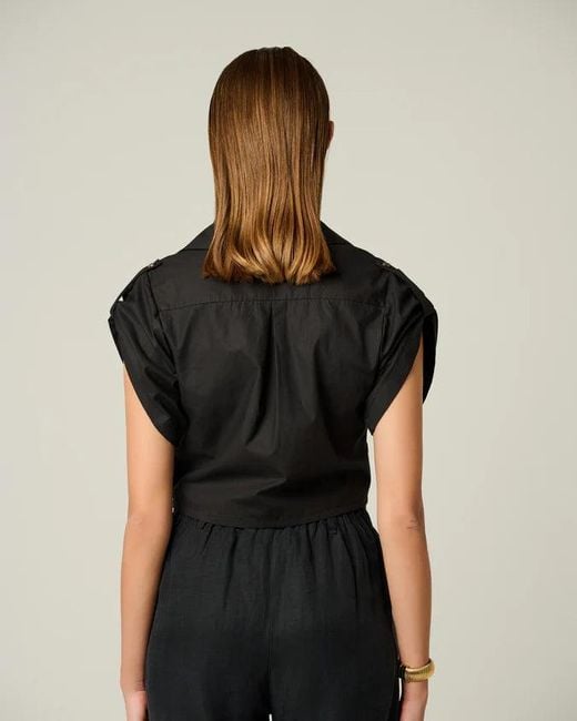 Hevron Black Leonora Top