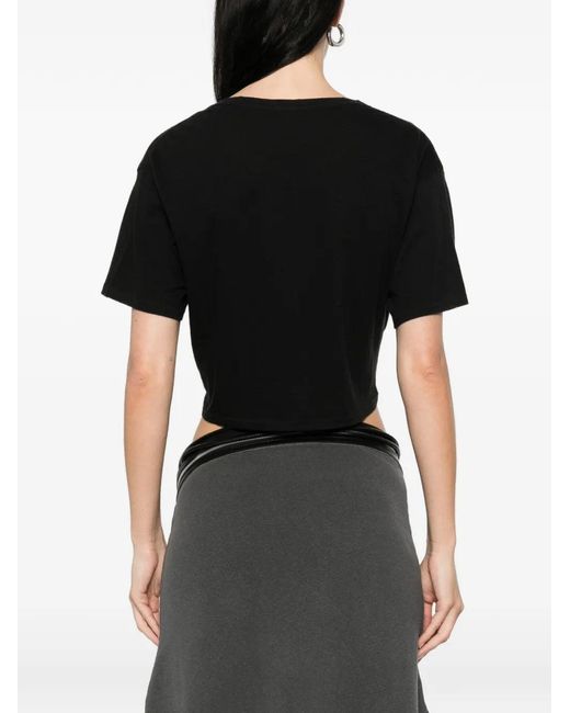 R13 Twisted Front Tee in Black | Lyst