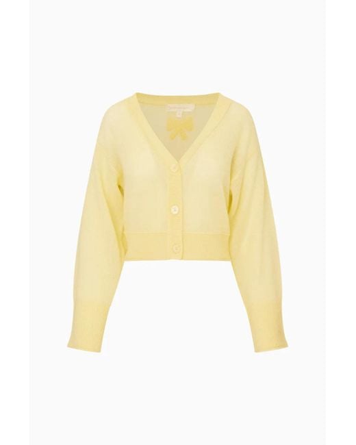 LoveShackFancy Yellow Lawrence Cardigan