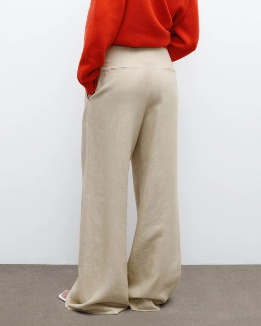 Twp Red Mini Pleat Trouser