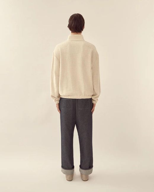 Commas Natural Textured Cotton Pullover