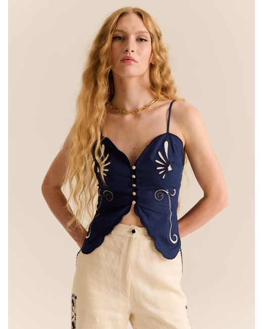 Carolina K Blue Monarca Top