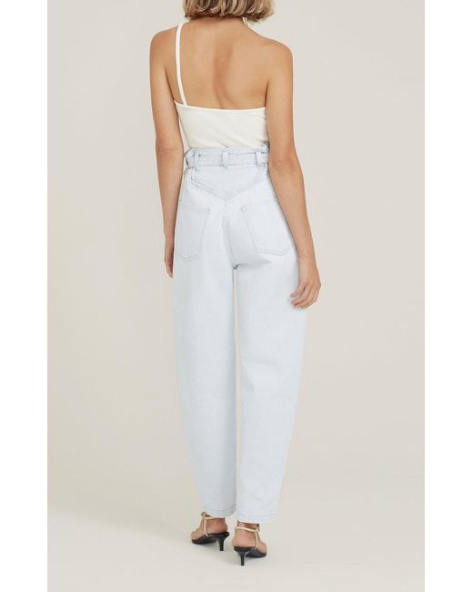Agolde Cotton Riya Elastic Peg in White 