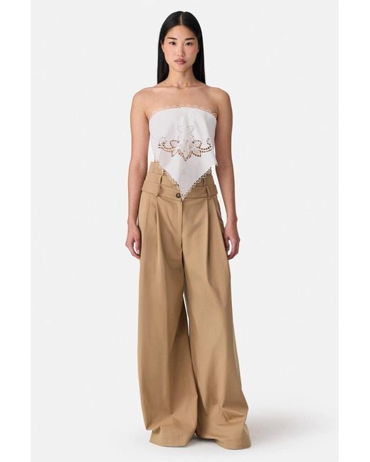 Monse White Scarf Top