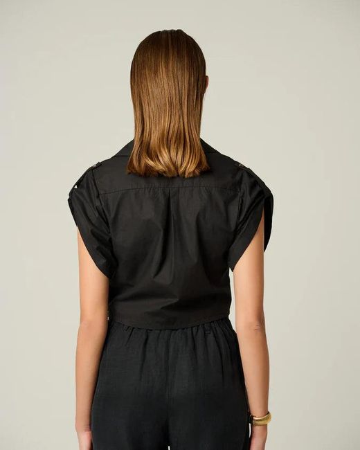 Hevron Black Leonora Top