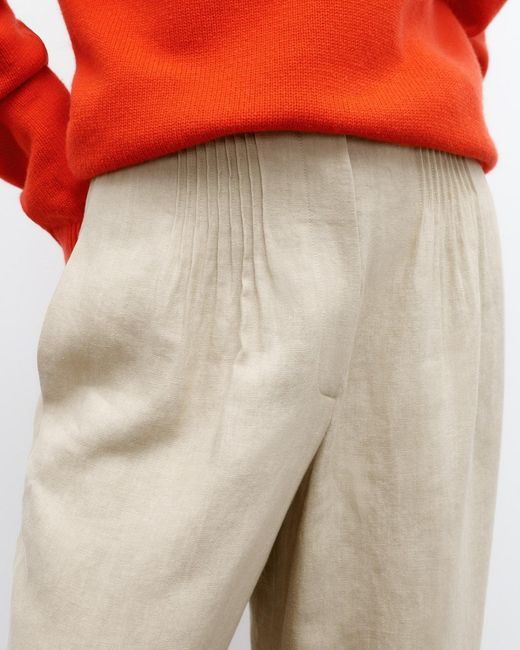 Twp Red Mini Pleat Trouser