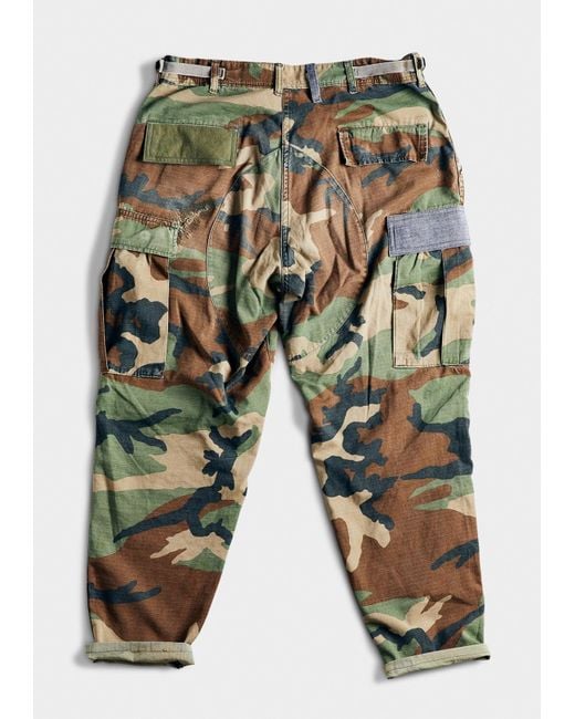 blue and green camo pants