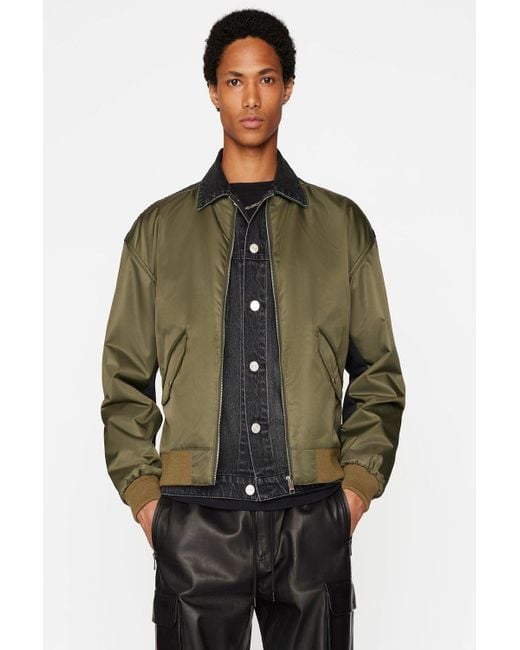 FRAME Layered Double Jacket in Green for Men | Lyst