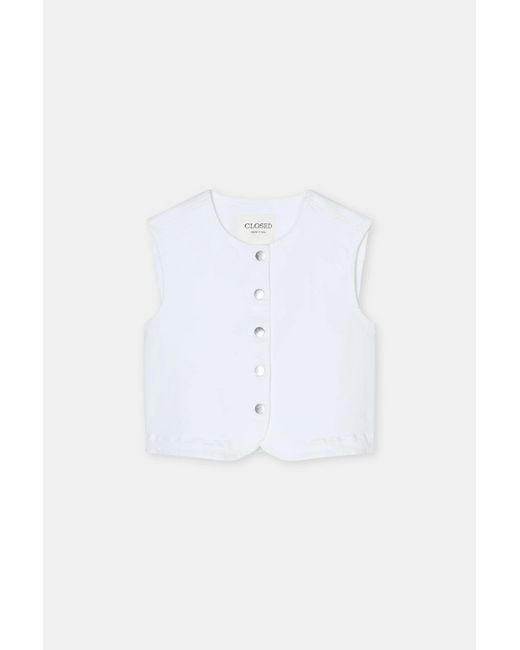 Closed White Denim Vest