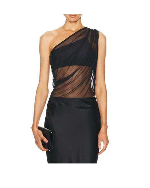 The Sei Black Mesh Toga Top (Final Sale)