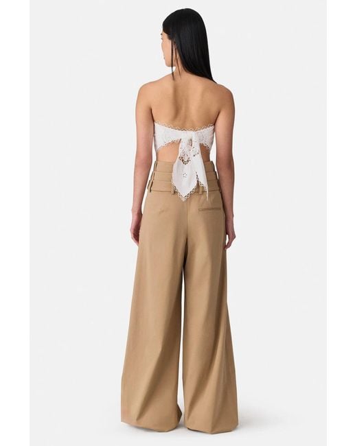 Monse White Scarf Top