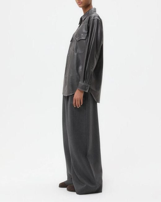 Twp Gray Leather Dutton Shirt