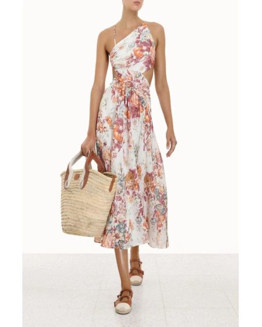 Pattie floral-print gathered voile dress Yellow Zimmermann | MATCHESFASHION FR