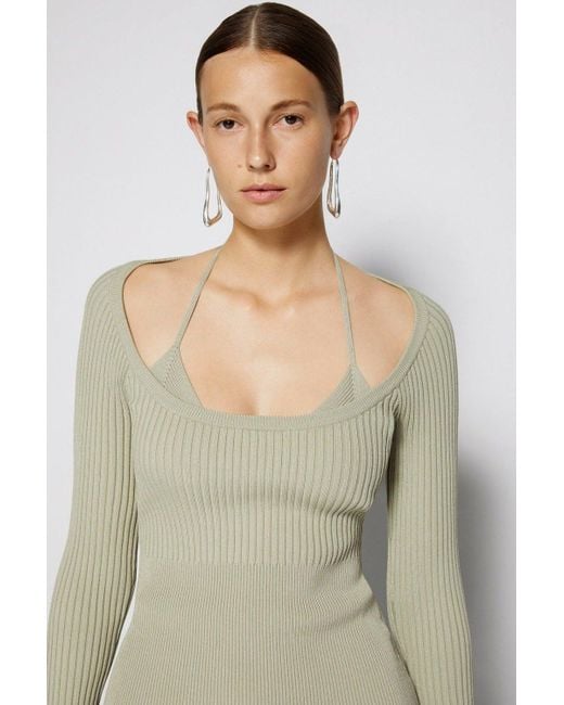 multicolor ribbed top