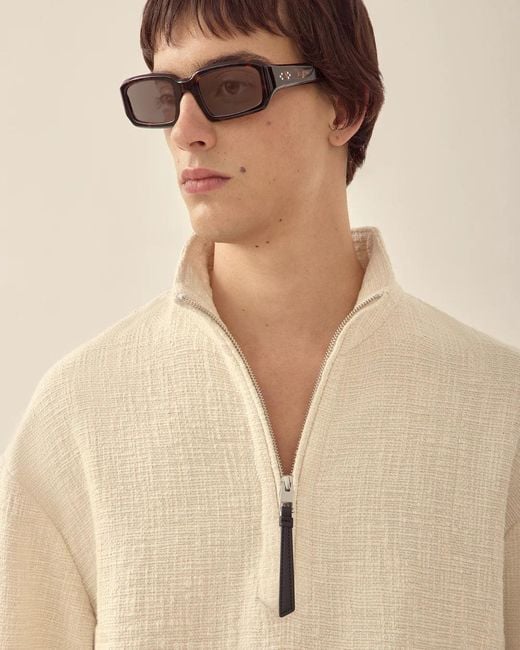 Commas Natural Textured Cotton Pullover
