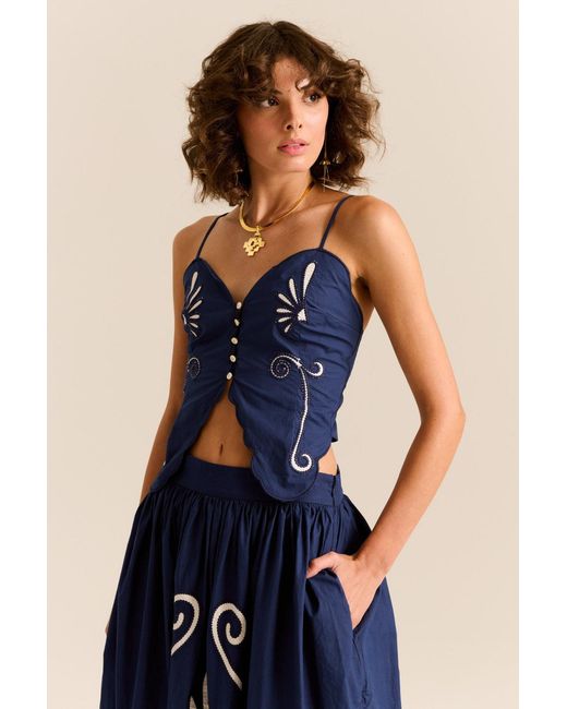 Carolina K Blue Monarca Top