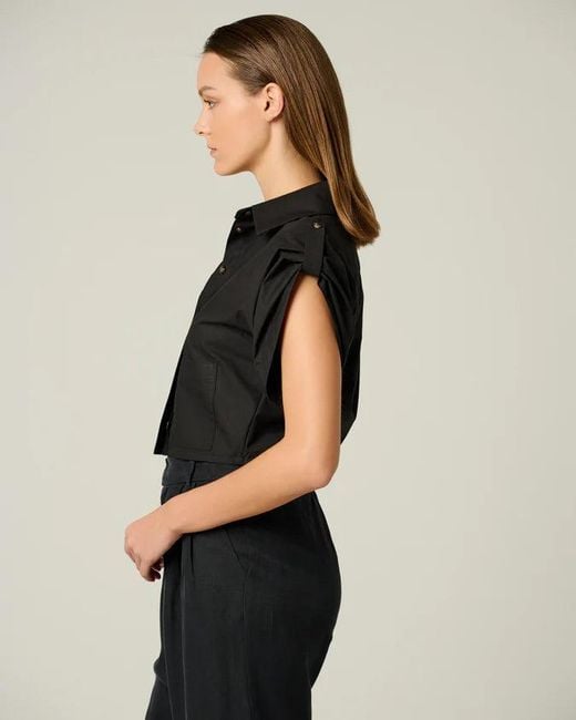Hevron Black Leonora Top