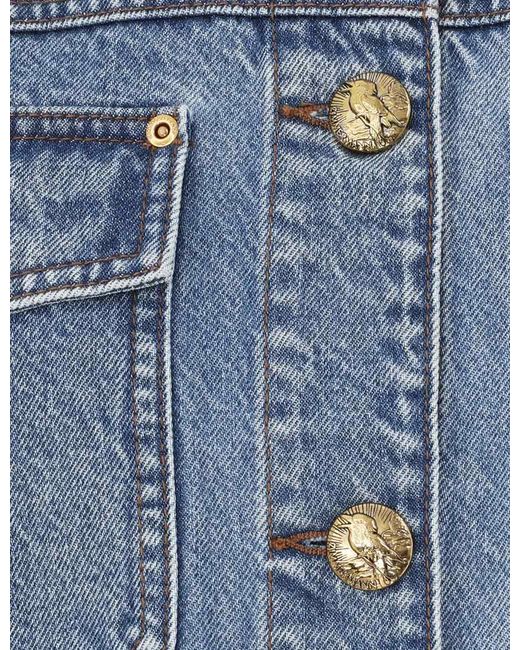Zimmermann Blue Denim Cropped Jacket